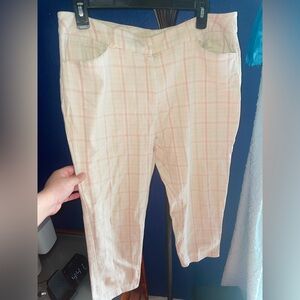 Plaid Pink and Cream Pants